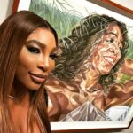 Serena Williams Instagram - To have a picture in the @smithsoniannpg alongside so many historical icons? Mind officially blown 🤯 But to be inducted with your sister? Best feeling ever. Thanks @toyinojihodutola for your vision of having a treasure smile. We need to see more of that. And @robertpruitt what a sensational vision you had of @venuswilliams