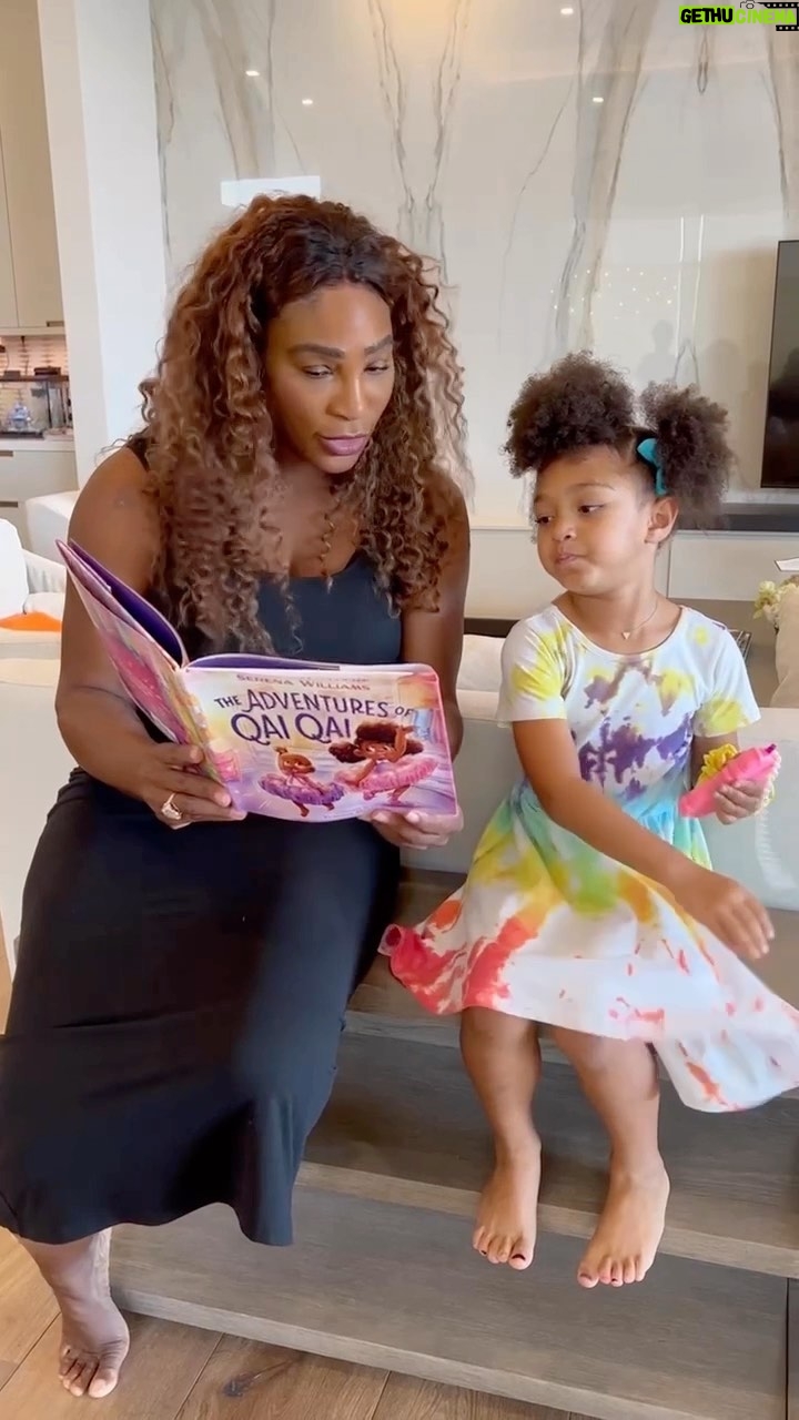 Serena Williams - 534.3K Likes - In celebration of our new favorite book about @realqaiqai 💕 @olympiaohanian wanted to have a matching hair day! She still thinks baby girl in the story is her 😂 Get your copy at the link in my bio!