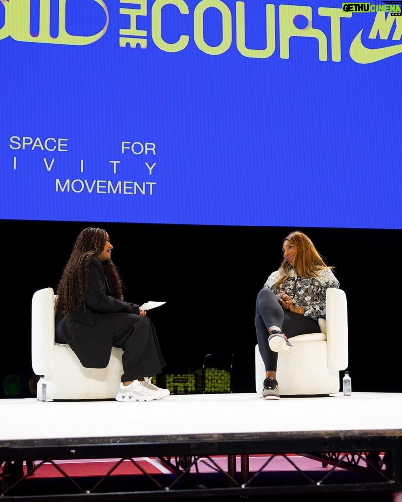 Serena Williams Instagram - I loved spending time at #BeyondTheCourt this weekend 🎾 An open space where any New Yorker who loves fashion and tennis could explore, learn and play. As I evolve into my new chapter, I’ll continue to give access and resources to the next generation of designers through the Serena Williams Design Crew. To make a better tomorrow, we must make a difference today 💗