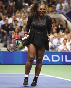 Serena Williams Instagram - I worked with the @nike design team on my final tournament look that would keep me feeling comfortable and confident ✨ My custom NikeCourt Flare 2s are just brilliant 💎 With diamond-encrusted swooshes and @serenawilliamsjewelry deubrés on the laces that read “mama” and “queen”. Paired with an embellished bodice and tutu skirt inspired by the night sky above center court in Flushing, NY.