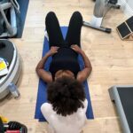 Serena Williams Instagram - Olympia watching me try to get my ab muscles working again. Here comes fitness!