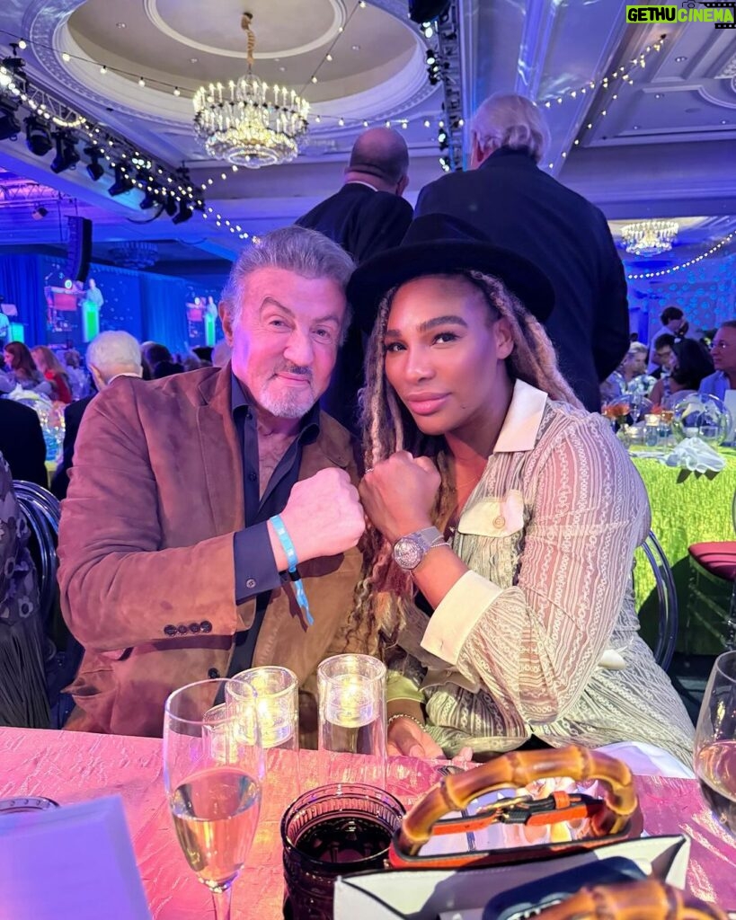 Serena Williams Instagram - I had fun this weekend met @officialslystallone what if I were the next athlete/ turned action star? Plot twist this time it’s a lady athlete! lol 😝ALSO…. I mean when she drops a country album you get in formation #beyonce