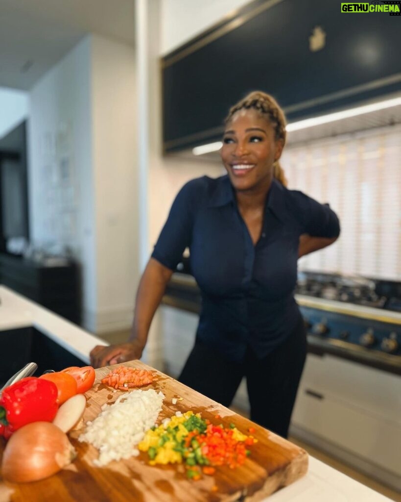 Serena Williams Instagram - Taco Tuesdays are a must in our home 🌮 #momlife #cooking #tacos #tacotuesday