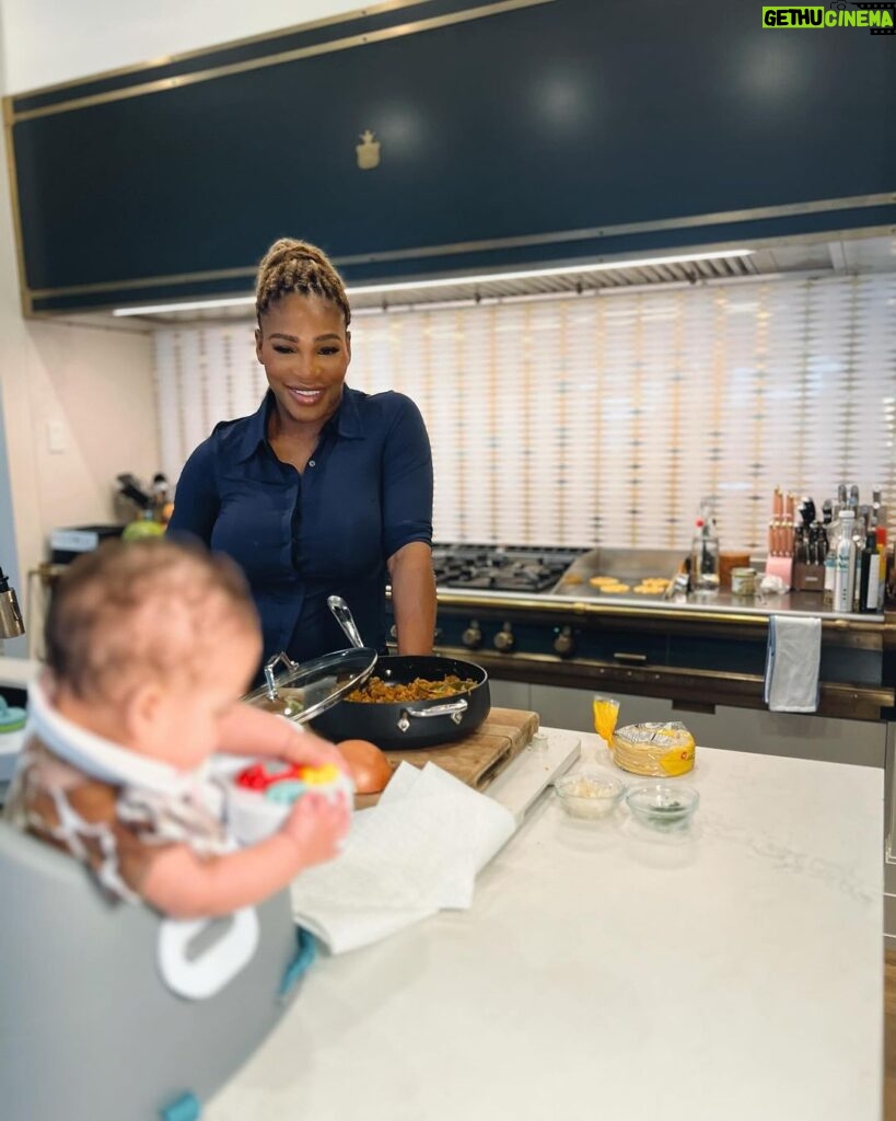 Serena Williams Instagram - Taco Tuesdays are a must in our home 🌮 #momlife #cooking #tacos #tacotuesday