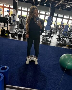 Serena Williams Instagram - I spend 50% of my time in the gym taking selfies. Trying to get that perfect angle, that angle that makes me look snatched 😫. Well I found that angle so don’t look at me sideways when in person I’m a tad thicccker lol 😂