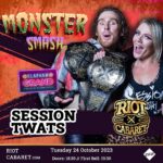 Session Moth Martina Instagram – 🔥 Your new tag champs will be in action next month!

💥 After months of rivalry, @session_moth_martina and @crowleycarnival managed to topple the Greedy Souls and become Riot Cabaret World Tag Team Champions!

🎟️ Catch them at #MonsterSmash and book your tickets now at the link in our bio! The Clapham Grand