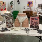 Seth Bogart Instagram - I have some new ceramic works on display this week in Miami at @newartdealers with @fiermangallery & @situations.us . A life size replica of my crotch w/ 4 ceramic pairs of underwear modeled after my personal collection 👅 plus some new jumbo books including Shock Value ⚡️ studio photos by me , glam photos by @bobbybeebop NADA Art Fair, Ice Palace Studios, 1400 N Miami Ave., Miami