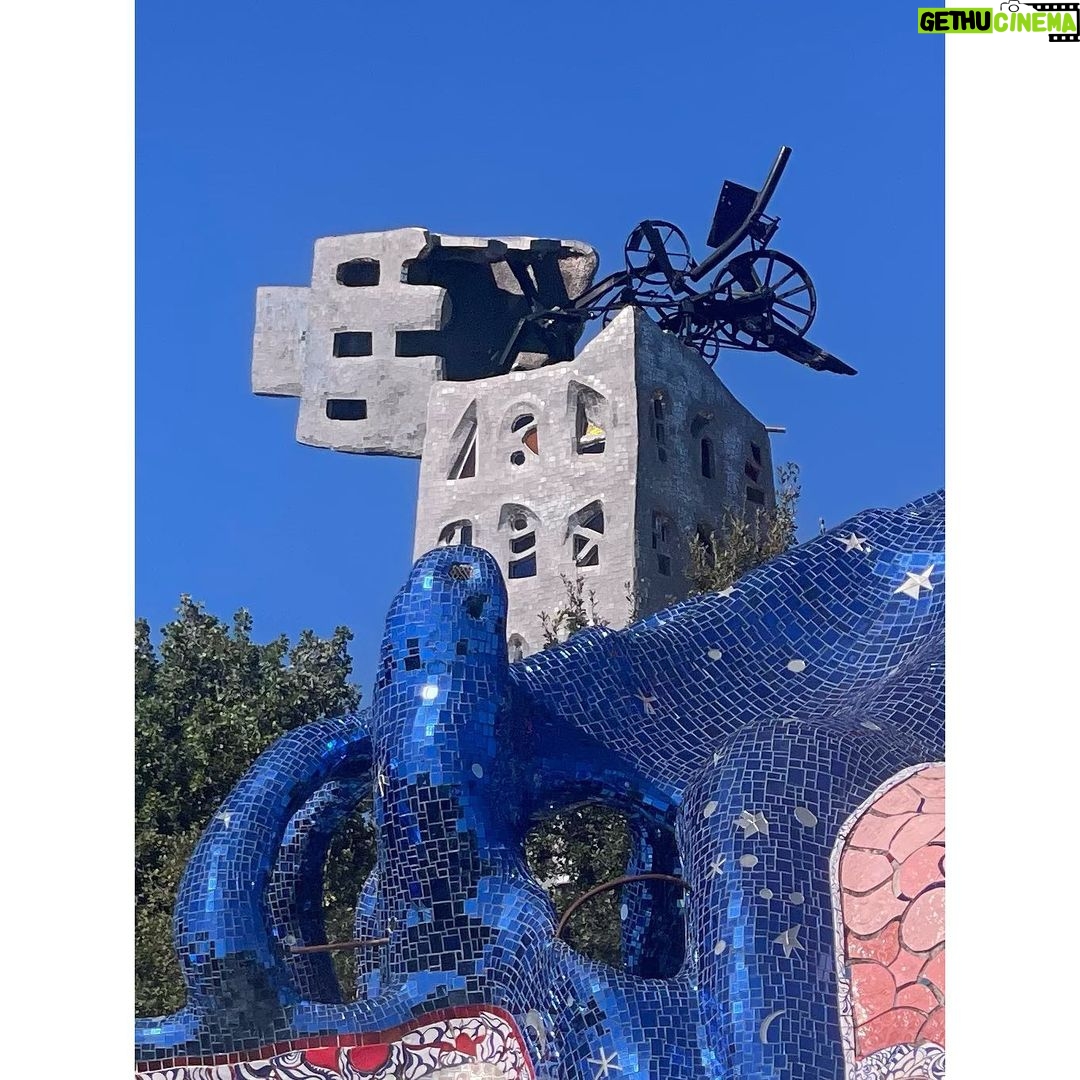 Seth Bogart Instagram - Bomarzo Gardens & Niki de Saint Phalle’s Tarot Garden 😭 When I approached the Tarot Garden it hit me so hard in a crazy way I was not expecting & was glad I had sunglasses on cuz I couldn’t stop crying!! Niki de Saint Phalle - wow wow wow - worked on it for almost 20 years and lived inside one of the sculptures (you can go in it- see my stories ). She was inspired by Bomarzo Gardens (which was made in 1552), where we went the day before. Glad I got to visit these places in this lifetime ❤️ Sacro Bosco di Bomarzo