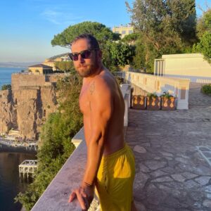 Seth Bogart Instagram - Not quite sure how the Universe worked to bring me together with this gorgeous and incredibly kind man 10 years ago but my life has been a million times better ever since.  We escaped the cruel summer of 2022 for a second and got away to Italy last month- to swim in gorgeous waters, sleep in luxury caves, roam Rome stoned on spritzos and gummies, see Bomarzo Gardens and Niki de Saint Phalle’s Tarot Garden (a dream of mine), narrowly escape some “professional” creep-cruisers at gay beaches near Lecce, lounge in swimming pools in the country side and forget about stuff, forget about everything, even if it was just for a little bit. 

Dear Chris ,
I will love you ’til the end of time. ❤️