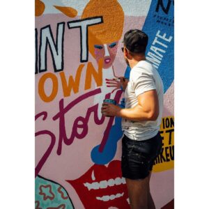 Seth Bogart Instagram - Painted a mural for @nyxcosmetics - up til the end of the month at Santa Monica & La Cienega 👀 Photos by @ireignssupreme 💄