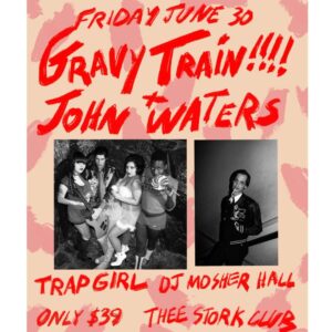 Seth Bogart Instagram - Surprise — Gravy Train will play our first show in 15 years at the legendary Stork Club in Oakland hosted by the one and only John Waters. This is a not-so-secret warm up show before our big show 2 days later at @mosswood_meltdown_i_love_you 

Tickets are very limited and go on sale tomorrow at noon PST- link in bio. Opening is the amazing @trapgirlpunk & @mosherhall from @mikamikoarchive will be DJing

PS our best & punkest album “Are You Wigglin” is also now on streaming services.