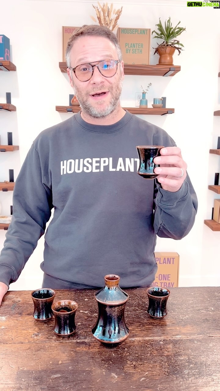 Seth Rogen Instagram - I like sake so I made a sake set. If you like sake, you’ll like it too!