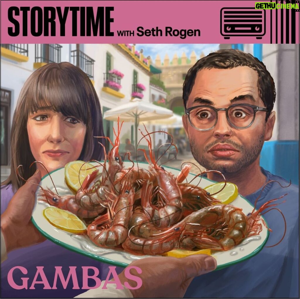 Seth Rogen Instagram - This week’s very romantic episode of Storytime features @joemande and @kylieaugustine recounting a wonderful trip to Spain in which Joe had a full on meltdown. Wherever you listen podcasts!