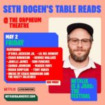 Seth Rogen Instagram - In Los Angeles? There’s still some tix left for our awesome table reads with amazing casts featuring @quintab, @comedianlilrel, @azizansari, @jackblack, @nickkroll, @zaziebeetz, @osheajacksonjr, @lilyjcollins, and MORE!!