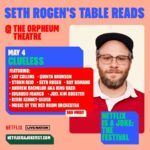 Seth Rogen Instagram – In Los Angeles? There’s still some tix left for our awesome table reads with amazing casts featuring @quintab, @comedianlilrel, @azizansari, @jackblack, @nickkroll, @zaziebeetz, @osheajacksonjr, @lilyjcollins, and MORE!!