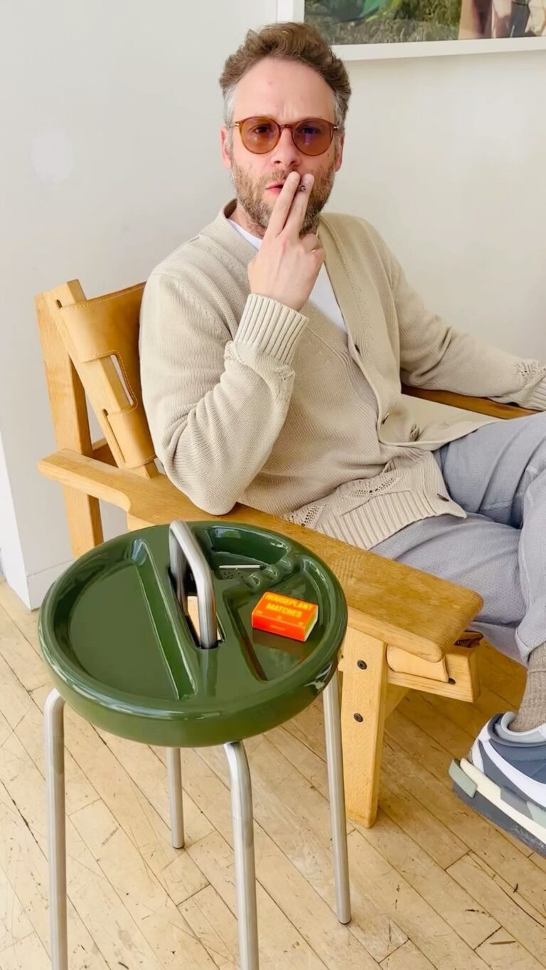 Seth Rogen Instagram - The new Olive Green Side Table Ashtray. Available now at Houseplant.com