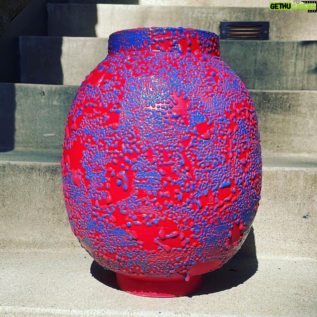 Seth Rogen Instagram - I made this giant gloopy moon jar.