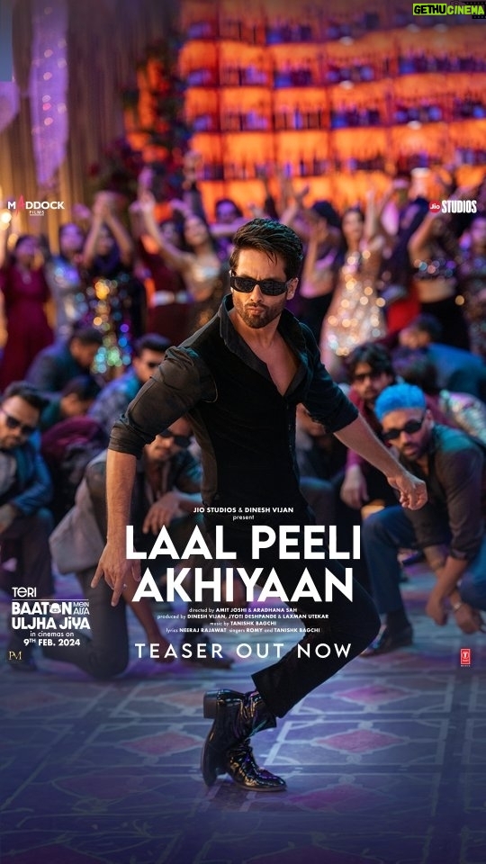 Shahid Kapoor Instagram - Killer moves, banger beats... get ready 'cause @shahidkapoor is here to raise the heat! ❤‍🔥 🔗 - Link in bio #LaalPeeliAkhiyaan song out tomorrow! ♥💛 #TeriBaatonMeinAisaUljhaJiya in cinemas this Valentine’s week, 9th February 2024! @aapkadharam #DimpleKapadia @therakeshbedi @anubhafatehpuria @rajeshkumar.official @grushakapoor24 @ashishsverma @iambrij0808 @real.amitjoshi @i_aradhana_ #DineshVijan #JyotiDeshpande @laxman.utekar @sharadakarki @pvijan @tanishk_bagchi @itsganeshwaghela @mainhoonromy @neerajrajawat11 @alwaysjani @maddockfilms @officialjiostudios @tseries.official