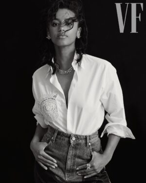 Shalom Brune-Franklin Instagram - Thank you @chanelofficial @vanityfair & to the lovely creatives tagged…🤯♥️ #TweedDeCHANEL #CHANELHighJewelry
