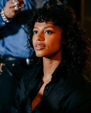 Shalom Brune-Franklin Instagram - Thank you @chanelofficial for a magical show and to the loveliest people for helping me get ready 💖
📸 @oliverholms @bazaaruk