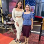Shambhavy gurumoorthy Instagram - One with the gorgeous @nidhhiagerwal ❤️ ,please do watch vanakkam tamizha trw at 8 clk . #vanakkamtamizha #tamilshow #suntv #geminitv #show #tamilcinema #trending #instamood #instalove #instaphoto Chennai, India
