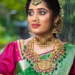 Shambhavy gurumoorthy Instagram - ❣️ Saree: @grb_silks Blouse: @j2fashions Jewelry: @new_ideas_fashions Mua:@dreamangels_makeover_jenni Photography: @shade_of_vijay Chennai, India