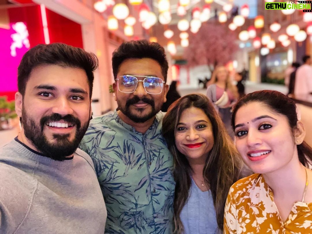 Shambhavy gurumoorthy Instagram - “Winter warmth with lifelong friends in the heart of Dubai. Grateful for these moments. 🌟 #DubaiNights #ReunionJoy” #samandprasi #friends #reunion #dubai🇦🇪 #vacationtime #friendsmeet #winter #dubaitimes #trending #trendingcouples👫 #schoolfriends #besttimes #memories #happylife Dubai, United Arab Emirates