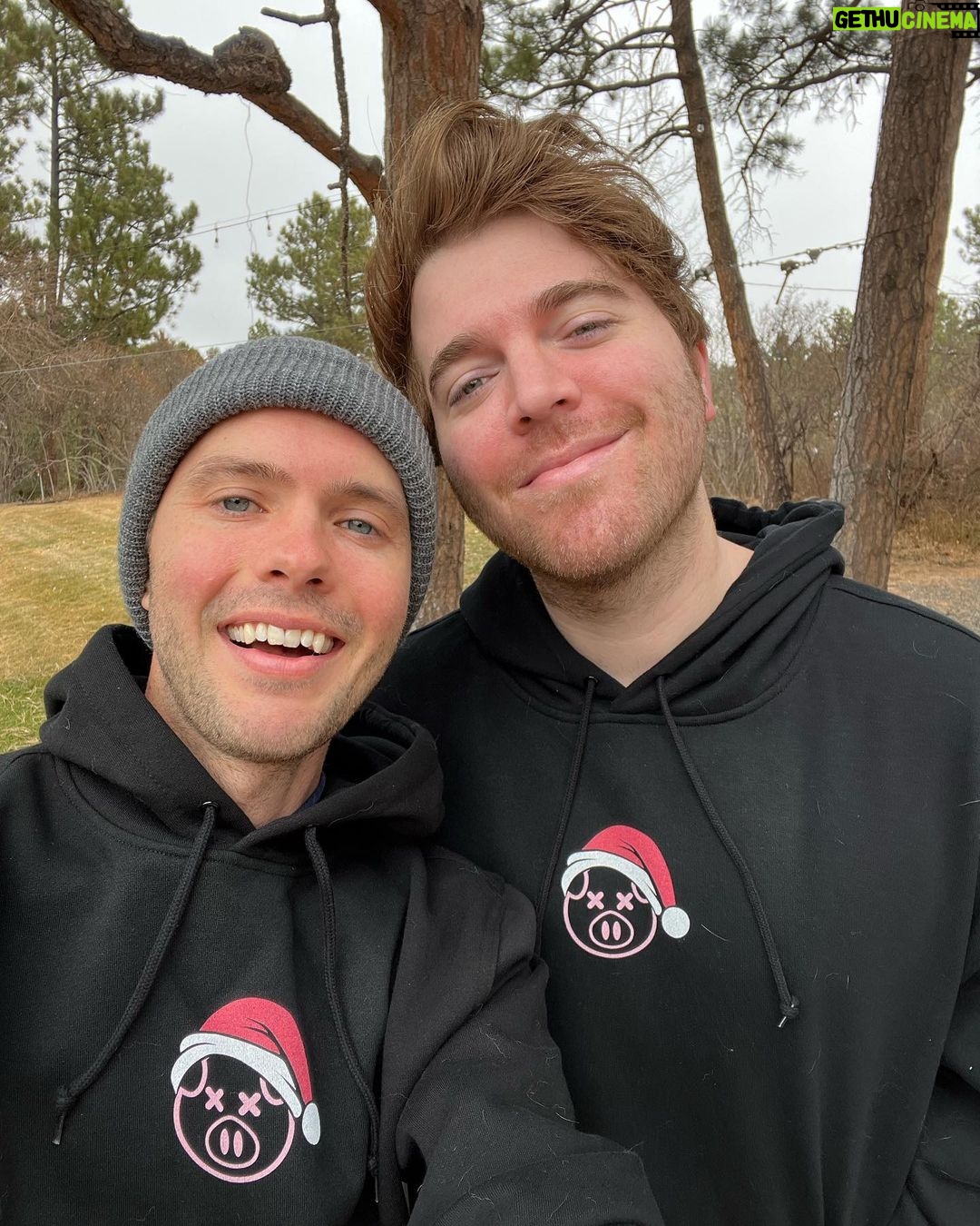 Shane Dawson Instagram - I never know how to pose or not look uncomfortable while taking pictures but here’s a few that I don’t completely hate. new Christmas pig santa merch is out now! :) 🐷🎄❤️ link in bio (also many more outtakes from this “shoot” on my IG stories)