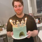 Shane Dawson Instagram - I call this photo series “PLEASE DON’T TURN THE CAKE AROUND I ALREADY F‼️KED IT UP”. Brought to you by my skills from childhood when I would carve out chunks of cake in the fridge and blame it on the RATS in the walls. Some things never change ❤️🎂🐾 ps. thanks for all the birthday love yesterday! It was the sweetest way to start out the year. I appreciate it so much :,))