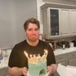 Shane Dawson Instagram - I call this photo series “PLEASE DON’T TURN THE CAKE AROUND I ALREADY F‼️KED IT UP”. Brought to you by my skills from childhood when I would carve out chunks of cake in the fridge and blame it on the RATS in the walls. Some things never change ❤️🎂🐾 ps. thanks for all the birthday love yesterday! It was the sweetest way to start out the year. I appreciate it so much :,))
