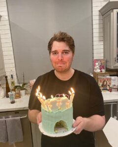 Shane Dawson Instagram - I call this photo series “PLEASE DON’T TURN THE CAKE AROUND I ALREADY F‼️KED IT UP”. Brought to you by my skills from childhood when I would carve out chunks of cake in the fridge and blame it on the RATS in the walls. Some things never change ❤️🎂🐾 ps. thanks for all the birthday love yesterday! It was the sweetest way to start out the year. I appreciate it so much :,))