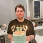 Shane Dawson Instagram - I call this photo series “PLEASE DON’T TURN THE CAKE AROUND I ALREADY F‼️KED IT UP”. Brought to you by my skills from childhood when I would carve out chunks of cake in the fridge and blame it on the RATS in the walls. Some things never change ❤️🎂🐾 ps. thanks for all the birthday love yesterday! It was the sweetest way to start out the year. I appreciate it so much :,))
