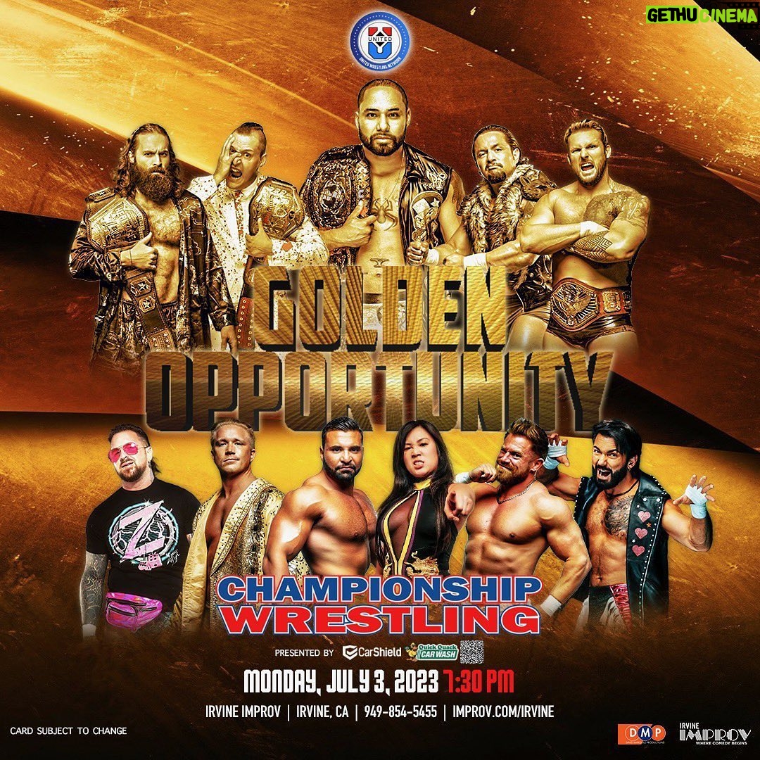Shane Veryzer Instagram - Tomorrow! 3rd of July at the Irvine Spectrum come watch me crush some beef candy! @unitedwrestlingnetwork for more details.