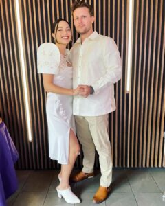 Shane Veryzer Instagram - THE REHEARSAL: our matching barong and filipiniana bolero were custom made by @themestizola!!! **swipe to the end to see our alt for a first kiss as bride and groom lol ** TY @themestizola for helping us incorporate my culture into our day and LOOK DAMN GOOD doing it!! San Clemente, California