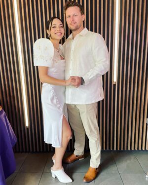 Shane Veryzer Instagram - THE REHEARSAL:  our matching barong and filipiniana bolero were custom made by @themestizola!!! 

**swipe to the end to see our alt for a first kiss as bride and groom lol **

TY @themestizola for helping us incorporate my culture into our day and LOOK DAMN GOOD doing it!!