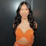 Shannon Dang Instagram - 🍊 @thecw Upfront Day ! Hair: @miasantiagohair Makeup: @josephcarrillo Styling: @itsamandalim Dress: @thainguyenatelier New York City