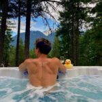 Shannon Kook Instagram - A full heart, and glass of Riesling, watching the sunset & 1st full moon of the Summer. This was the last Supermoon of the year. Some say it symbolizes a time to reward yourself for the hard work you've put into your life, relationships, and career. A reset at this magical cabin under a galant Strawberry Moon could not have felt more perfectly timed. What an absolutely divine getaway this was. Joffre Creek Cabins
