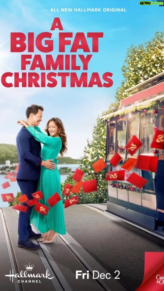 Shannon Kook Instagram - Whether it’s an Asian-American navigating her place between east and west, a mixed-race South African/Thai chap immigrating into a new community, or a feel good movie celebrating family, Christmas and Chinese culture - this Hallmark original will connect on all of this and more in #ABigFatFamilyChristmas next Fri Dec 2nd 😊 🎄🧧 Airing on @hallmarkchannel & @peacocktv Dec 2nd at 8/7c Airing in Canada on @ctvlifechannel Friday Dec 9th at 7pm ET Starring @shannonckent @tiacarrere @yeejeetso @harrisonsima Written by @j.isforjawesome Directed by @believerville Poster shot by @lindsaysiu San Francisco, California