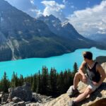 Shannon Kook Instagram - Beginning a Summer full of traveling 💛. Taking in the mountains and magic of Banff with loved ones at the moment. Vancouver Island, South Africa, Mauritius and DC are also on the agenda. Thankful to take a few months during the Hollywood writers strike and fill my soul reconnecting to my roots, family, and a journey of some self-discovery. Peyto Lake Lookout-Banff Nat'l Park