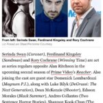 Shannon Kook Instagram – Rounding out the #REACHER S2 cast with some ‘Bad Luck & Trouble’ in the 110th Special Investigator Unit.

Looking forward to bringing you Major #TonySwan & the Special Investigator Task Force on @amazonstudios. Shoutout to my man @lukebilyk – glad I get to do this with you again 🎬

@reacherprimevideo
@primevideo 
@amazonstudios 
@skydance 
@paramounttelevisionstudios