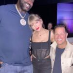Shaquille O'Neal Instagram - finally met @taylorswift me and @jamiejsalter gifted her a Nfl judith lieber bag