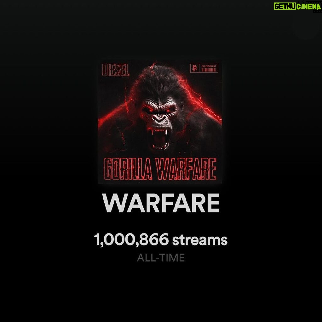 Shaquille O'Neal Instagram - 1 MILLION STREAMS ON WARFARE! thank you everyone who made this possible and @djdiesel for getting in the studio to make this one with me🤞🖤
