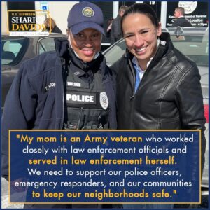 Sharice Davids Instagram - I've voted for bipartisan laws to fund our local police, equipment and training for law enforcement, and mental health. This is what we can do when we work together and aren’t distracted by partisanship.