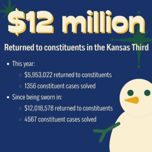 Sharice Davids Instagram - As 2022 comes to a close, let's look back at some of the major accomplishments we’ve secured for #KS03 this year, including funding returned to Kansans, bipartisan legislation passed, lower costs for health care, and more! Swipe through our #12DaysofKansas series to see for yourself!