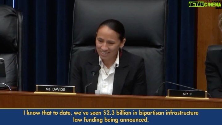 Sharice Davids Instagram - The bipartisan infrastructure law is building new roads, expanding broadband access, and replacing lead pipes in #KS03. I asked @secretarypete about what steps are being taken to make sure Kansans feel these benefits as soon as possible.