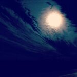 Shaun Johnston Instagram - A big ol’ full moon trying to hide in the clouds at 4:30 in the morning. Sj