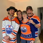 Shaun Johnston Instagram - Game Day with my Mom and my boys. All Oilers-All o’ th’ Time! Happy Mother’s Day to all you moms. You’re the backbone of the world. Sj