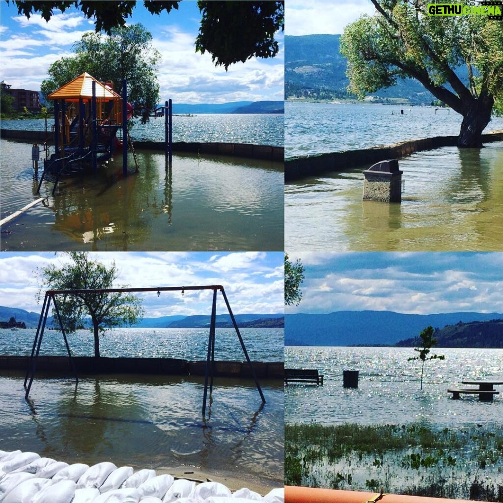 Shaun Johnston Instagram - Oh, no! This maybe the summer that got away on Okanagan Lake. Ain't a beach in sight and not one boat. #sadsummer #kelownaflood2017 Sj
