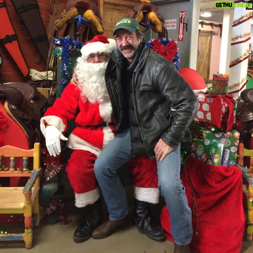 Shaun Johnston Instagram - "Santa, I've been a very good boy." Saw our favourite jolly man at Irvine's Western Wear (the greatest place in the universe) in Crossfield, Alberta. I asked Santa for another season of Heartland. Sj