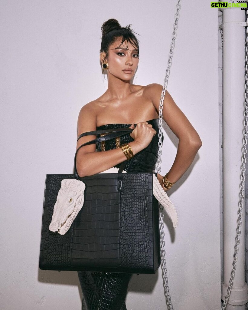Shay Mitchell Instagram - The croc is fake, but the fact that we just dropped a new collection of your favorite work totes? 100% real.